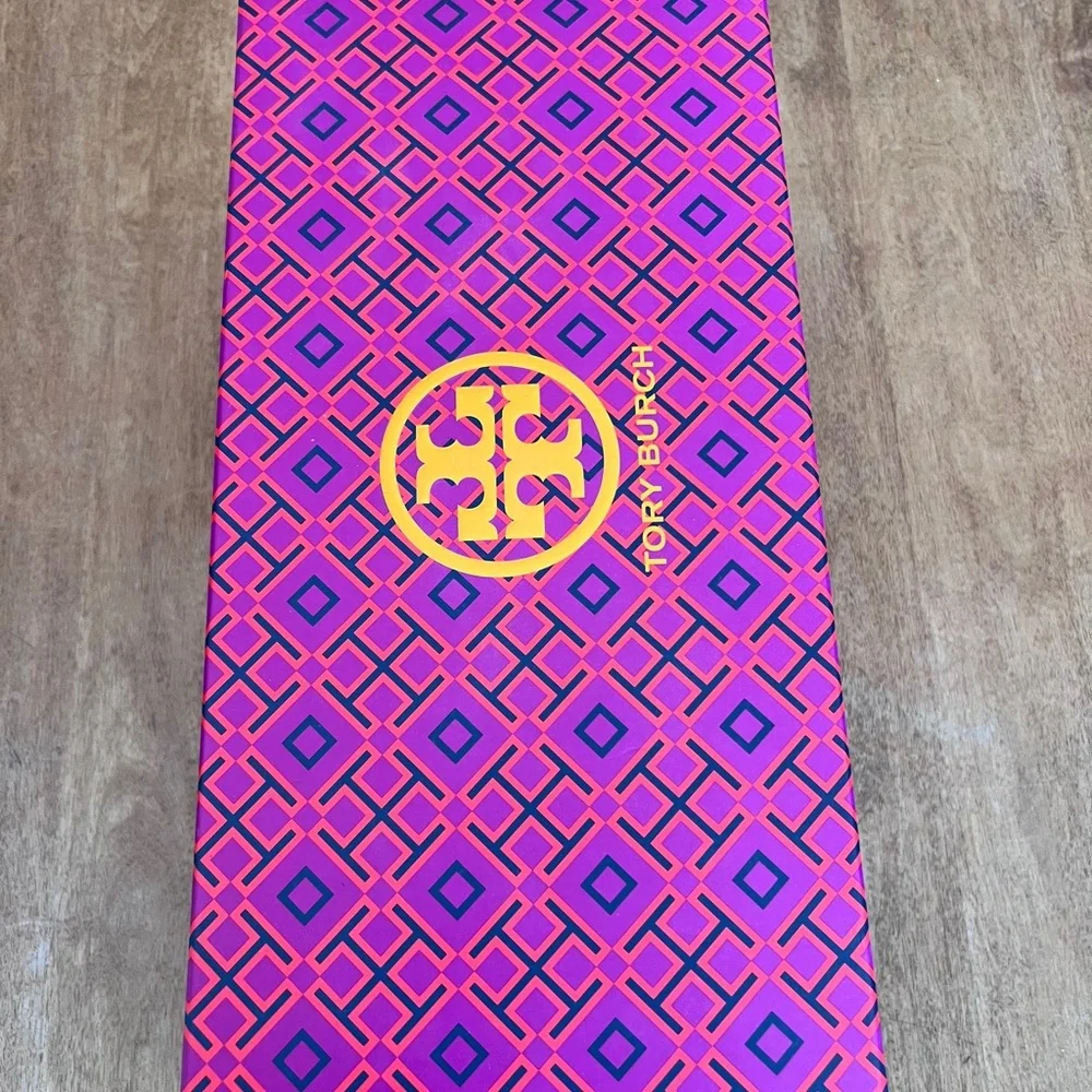 Tory Burch Leigh Navy Blue Suede Loafers - Picture 10 of 12